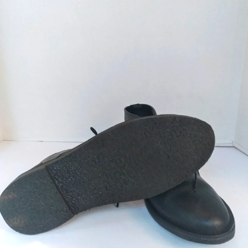 Classic Black Leather Chukka Boots Casual‎ Dress Shoes Minimalist Desert Boots